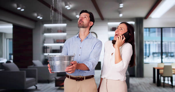 Water damage restoration process in CT